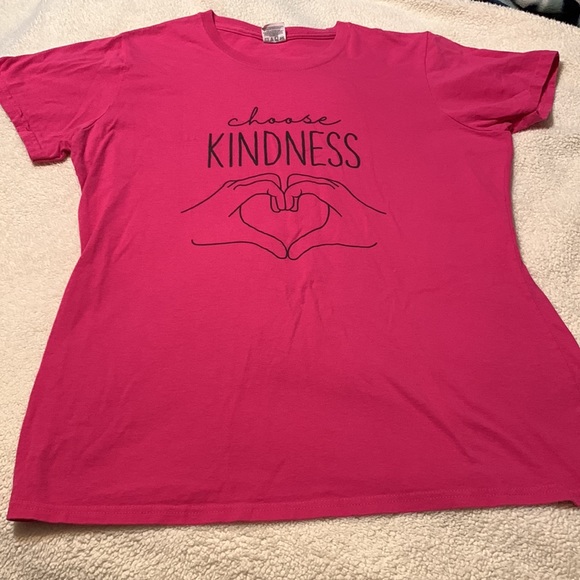 💗Choose Kindness heart hands 💗pink t shirt L - Picture 3 of 9